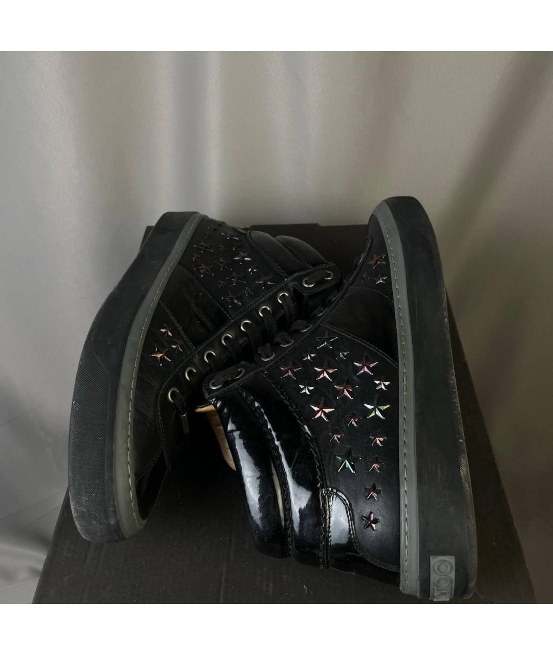 JIMMY CHOO Черные высокие кроссовки / кеды, фото 9