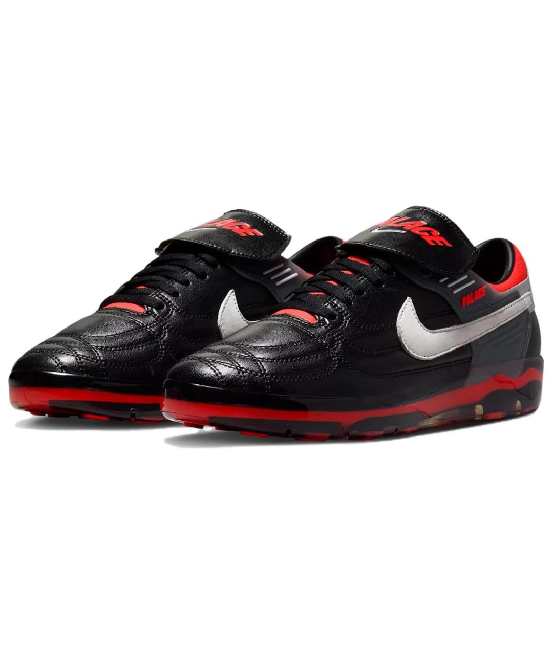 NIKE Черные кожаные низкие кроссовки / кеды, фото 3