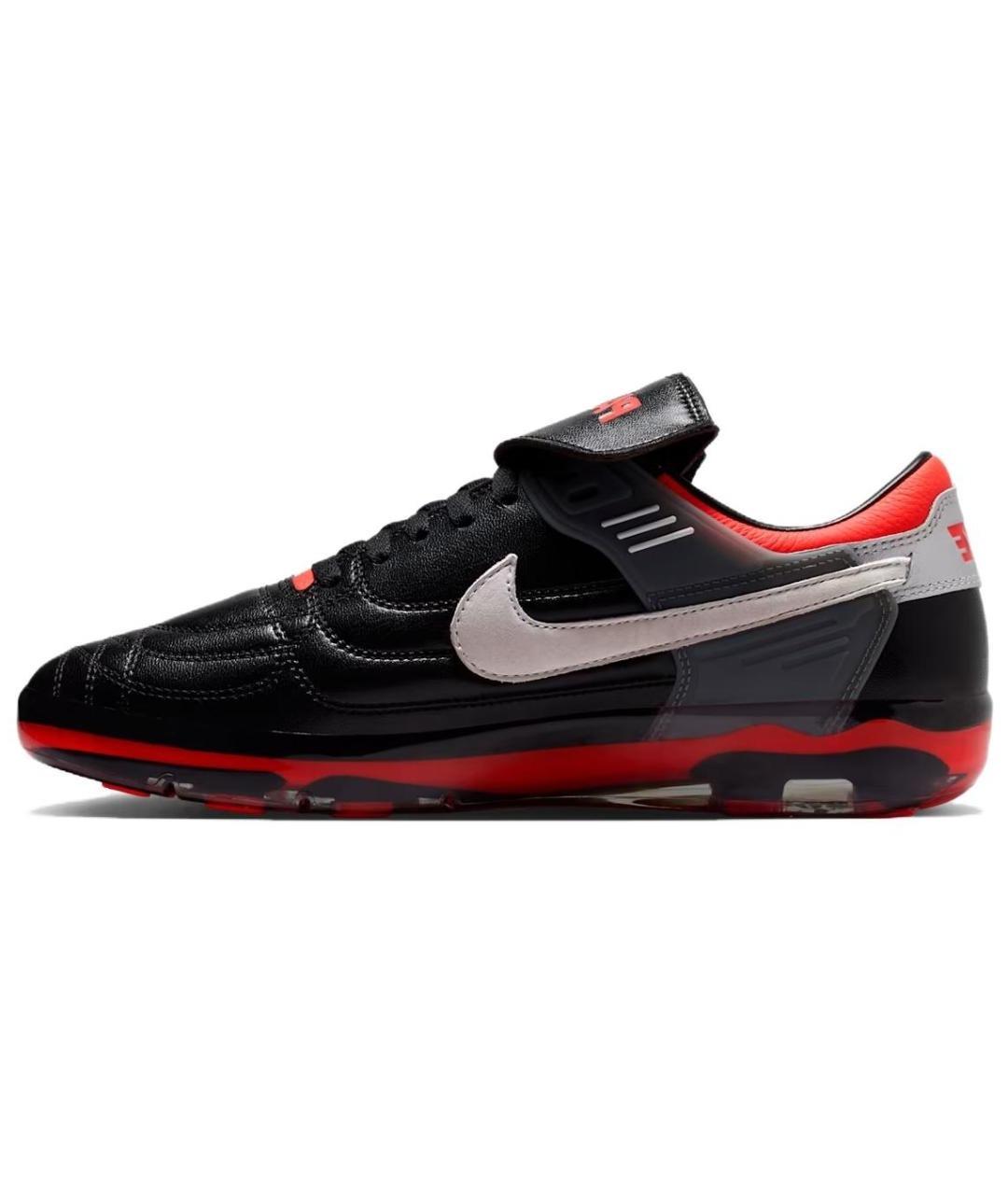 NIKE Черные кожаные низкие кроссовки / кеды, фото 2