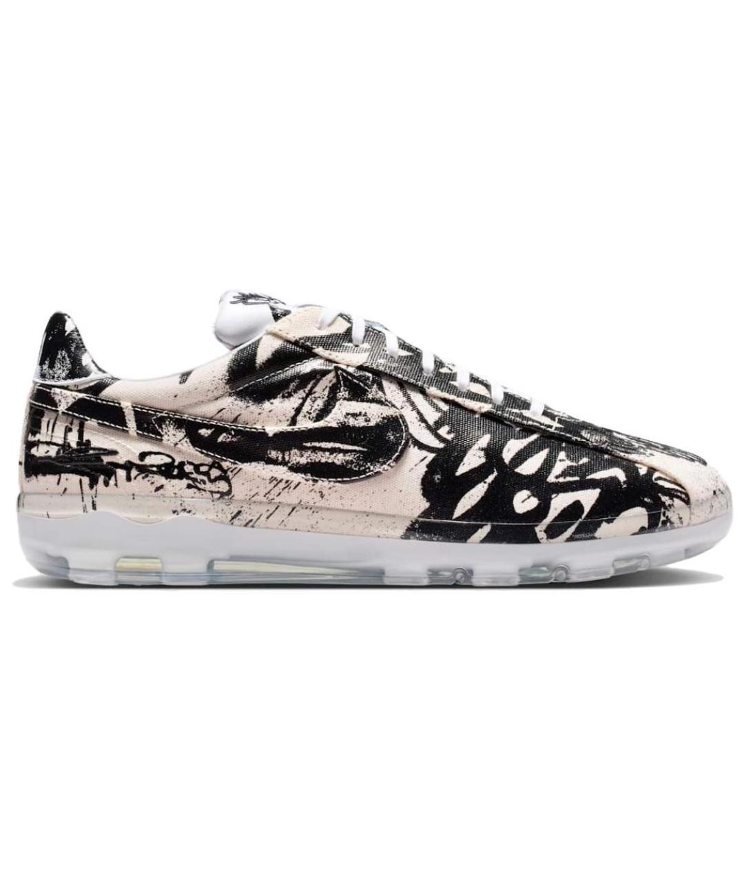 NIKE Бежевые кожаные низкие кроссовки / кеды, фото 1