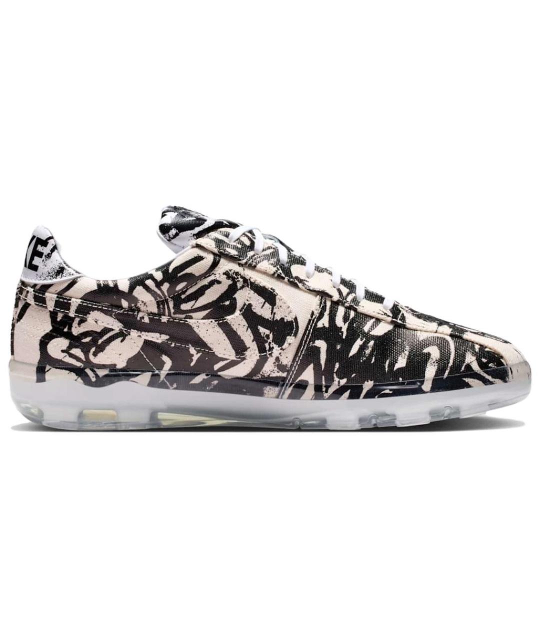 NIKE Бежевые кожаные низкие кроссовки / кеды, фото 2