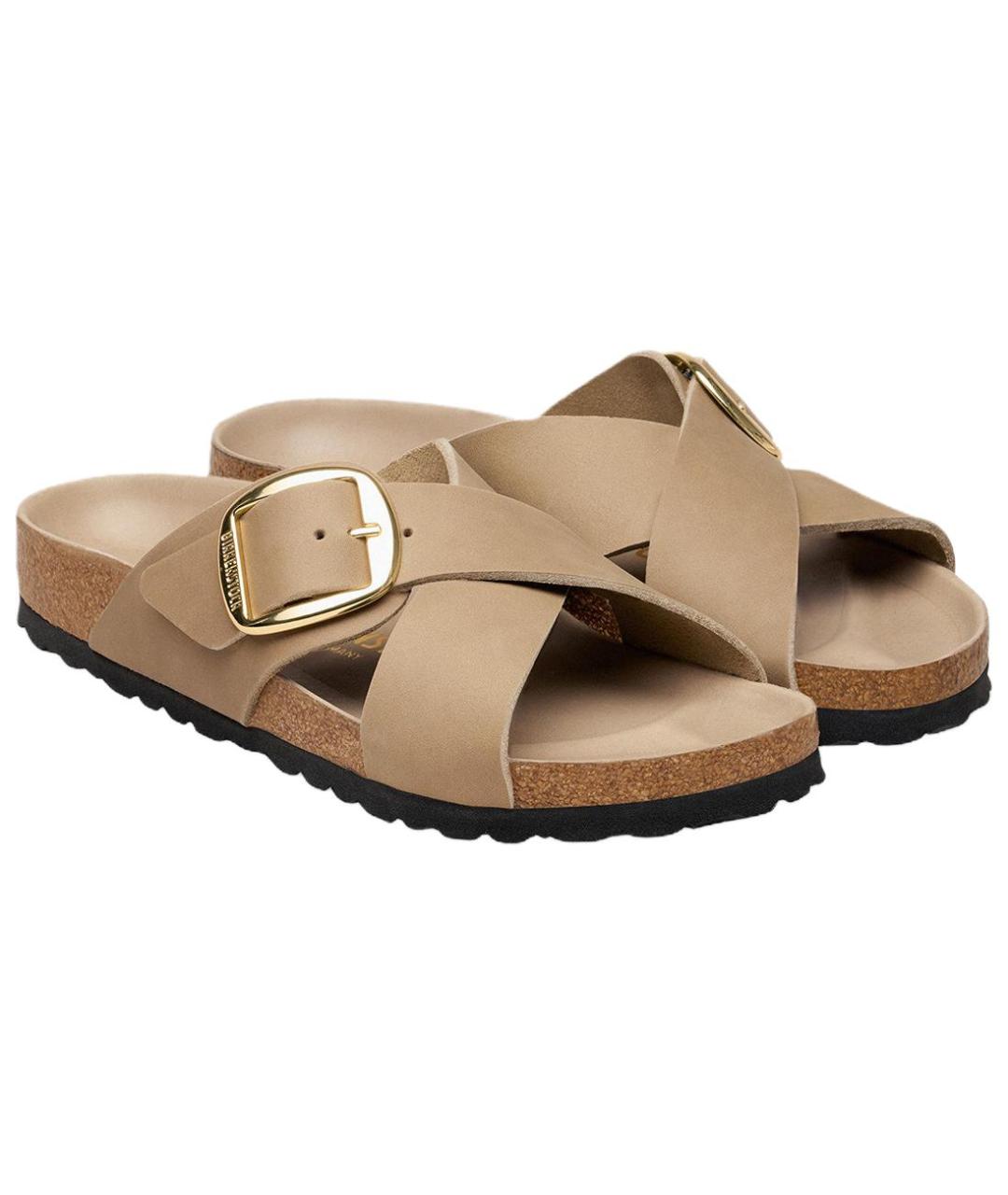 BIRKENSTOCK Коричневые шлепанцы, фото 3