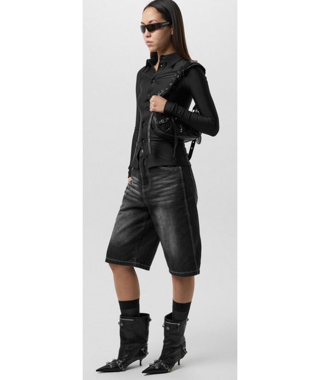 BALENCIAGA Черные кожаные ботильоны, фото 5