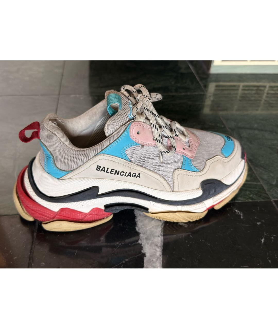 BALENCIAGA Мульти кожаные кроссовки, фото 9
