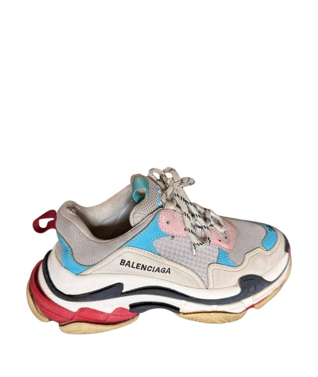 BALENCIAGA Мульти кожаные кроссовки, фото 1