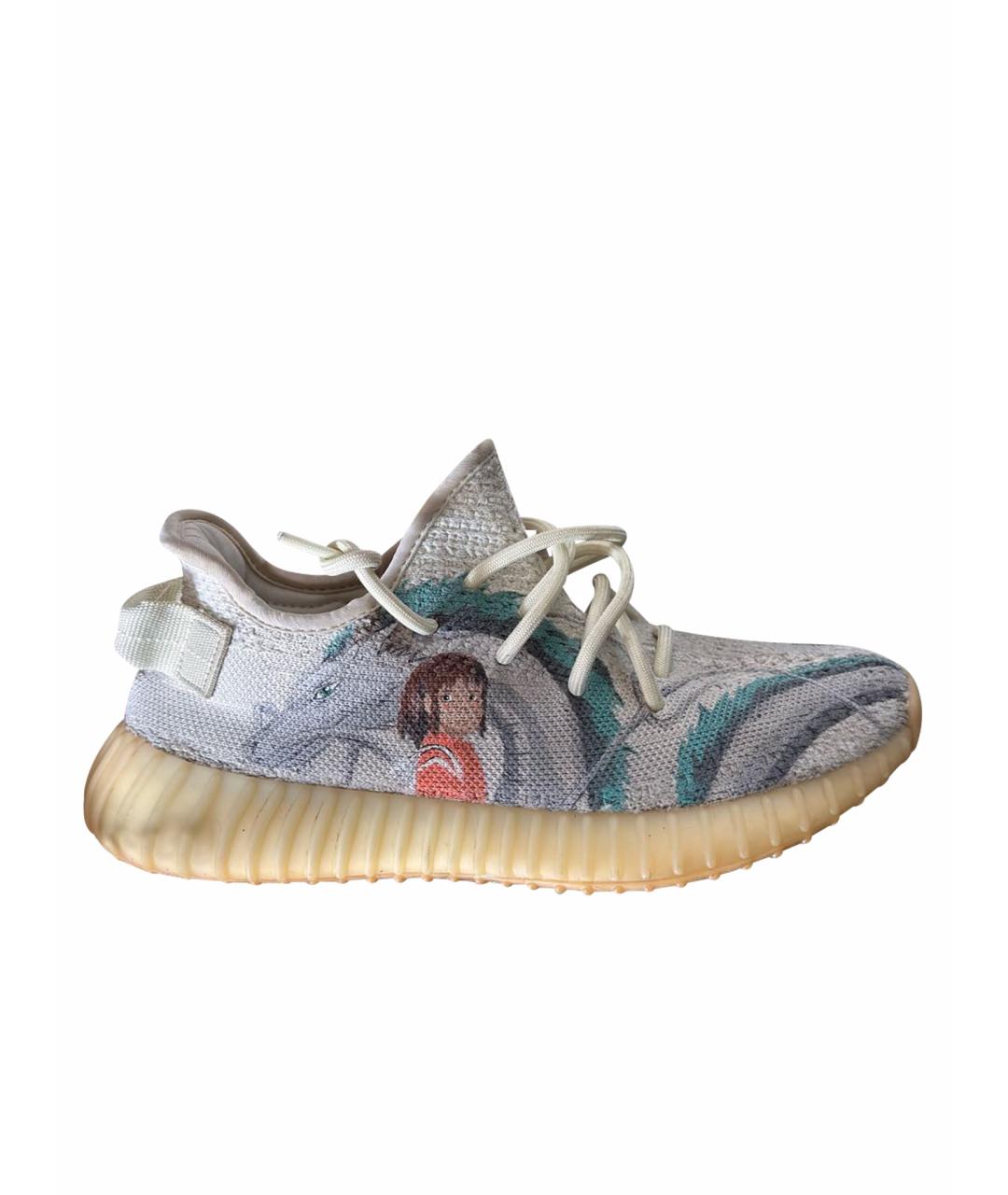 ADIDAS YEEZY Бежевые текстильные кроссовки, фото 1