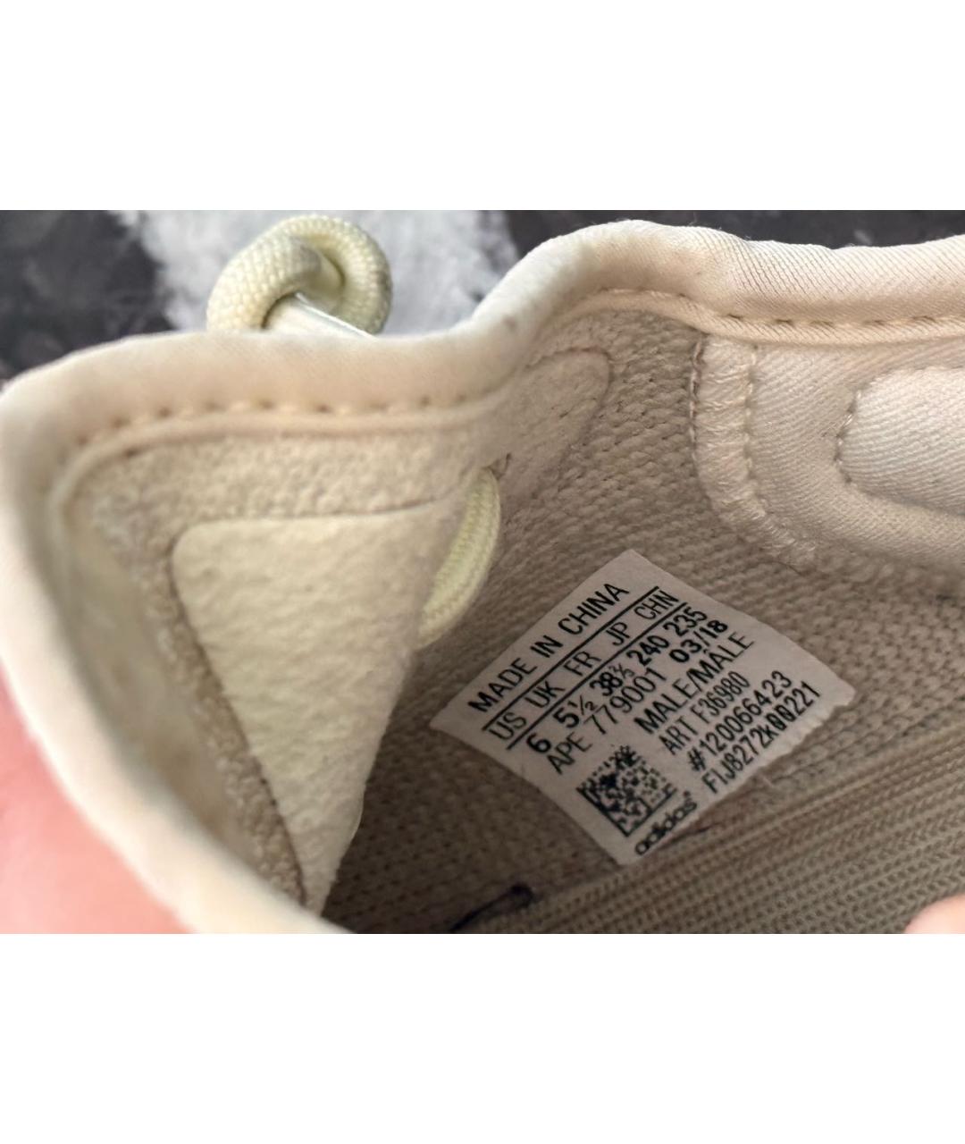 ADIDAS YEEZY Бежевые текстильные кроссовки, фото 7