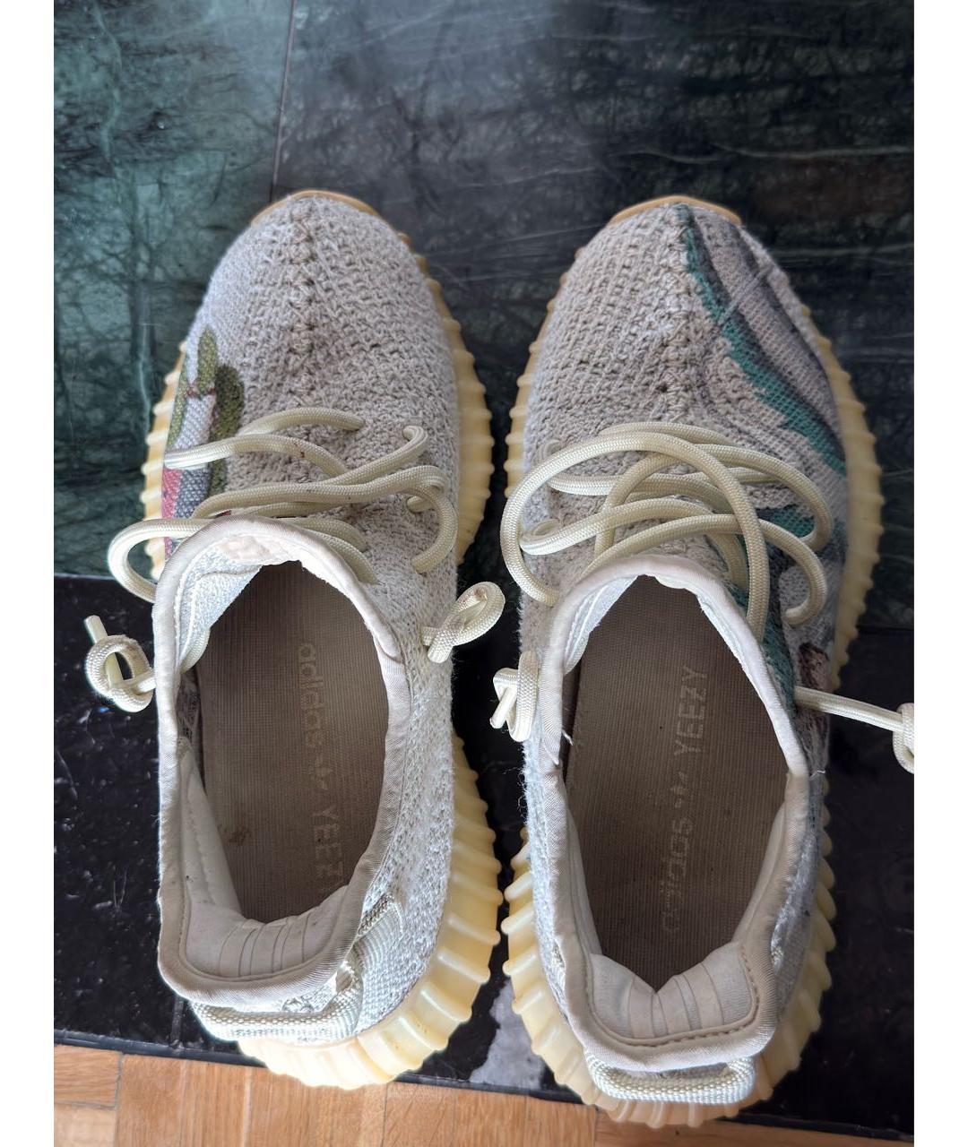 ADIDAS YEEZY Бежевые текстильные кроссовки, фото 3