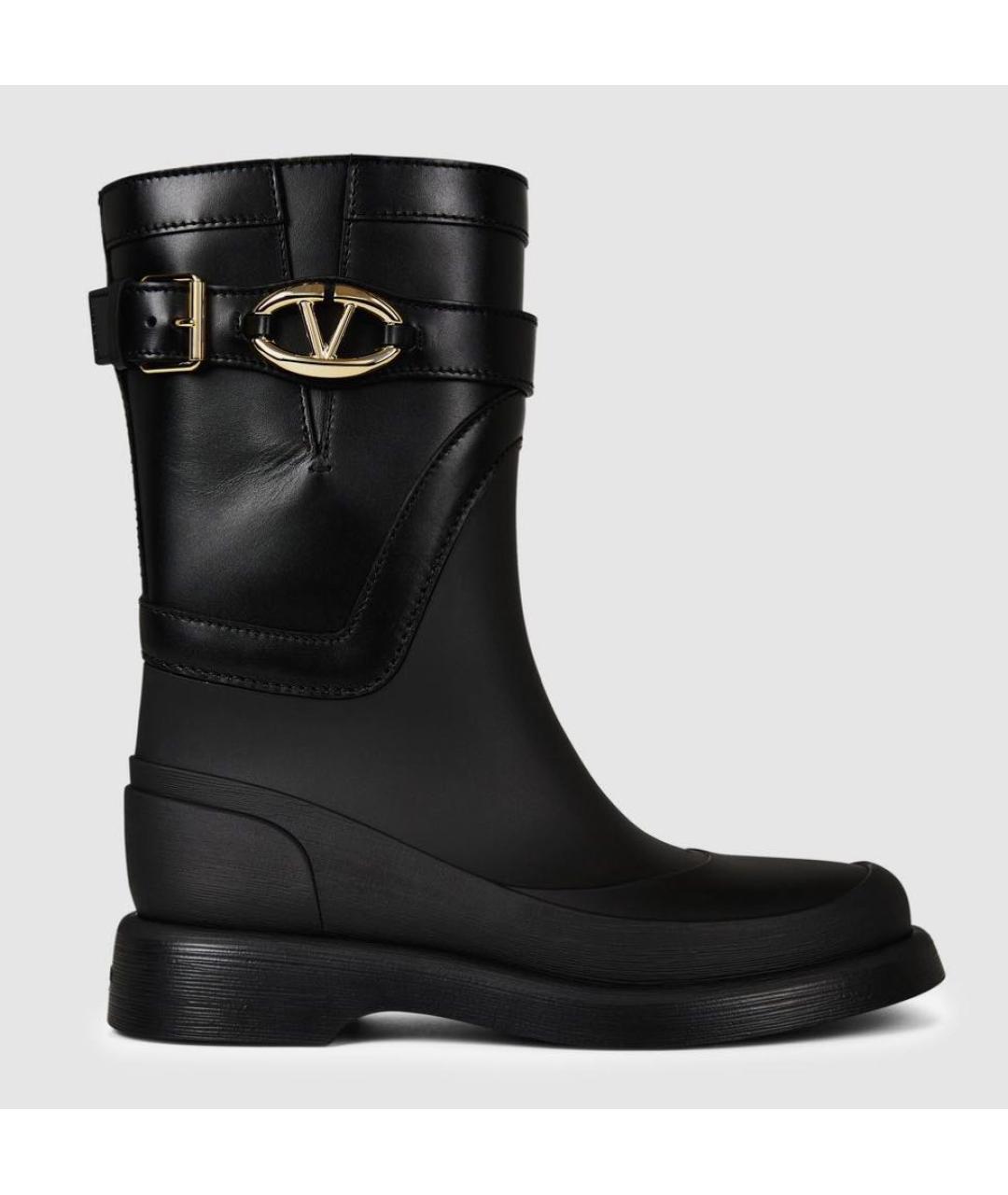 VALENTINO Черные кожаные ботильоны, фото 9