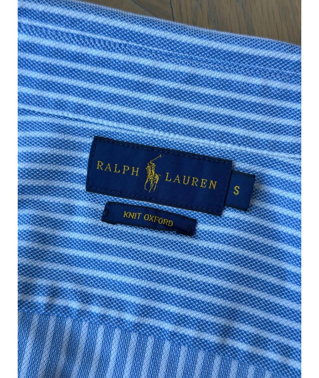 RALPH LAUREN Голубая хлопковая рубашка, фото 4