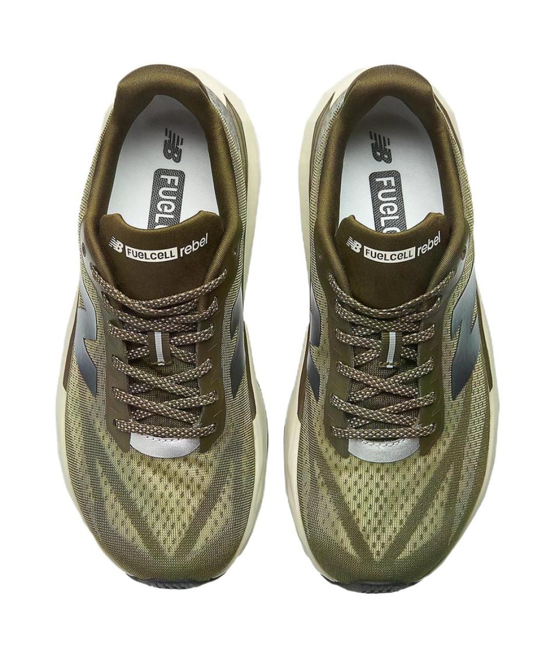 NEW BALANCE Зеленые синтетические низкие кроссовки / кеды, фото 4
