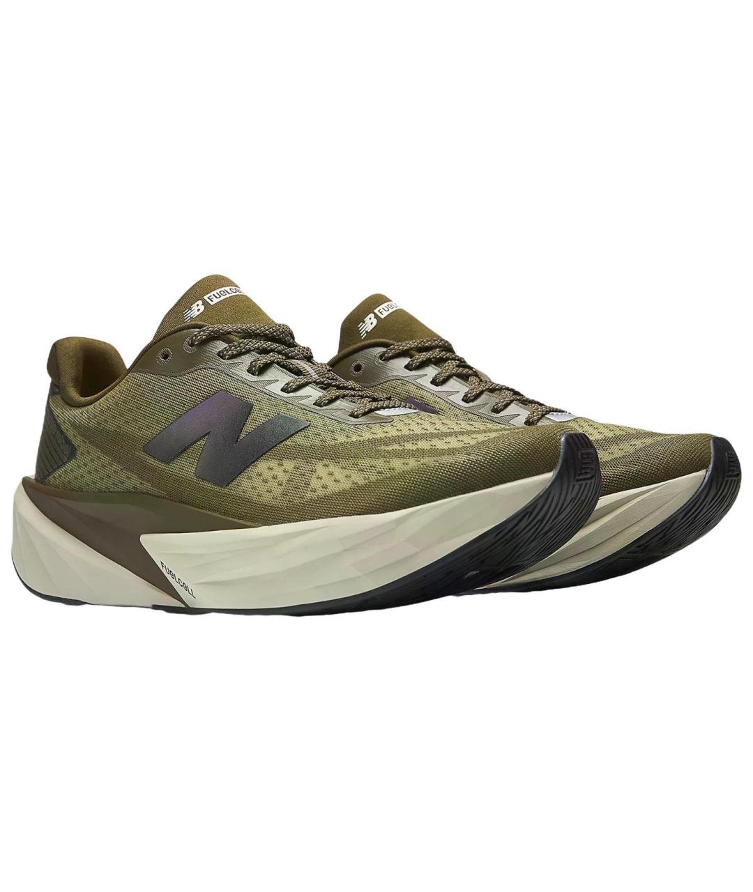 NEW BALANCE Зеленые синтетические низкие кроссовки / кеды, фото 3