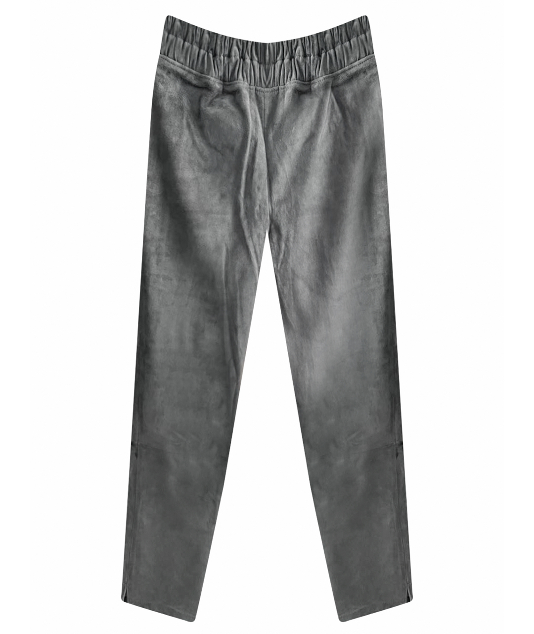 INES & MARECHAL Серые кожаные прямые брюки, фото 1