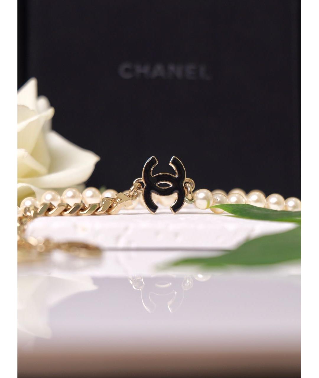 CHANEL Белое жемчужное колье, фото 3