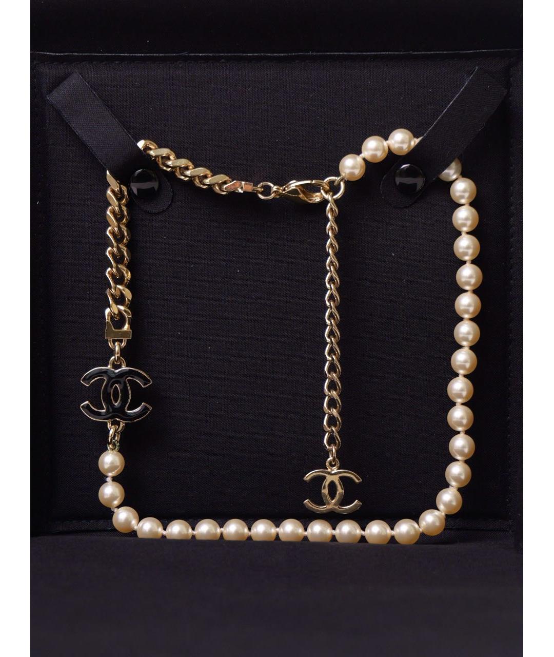 CHANEL Белое жемчужное колье, фото 5