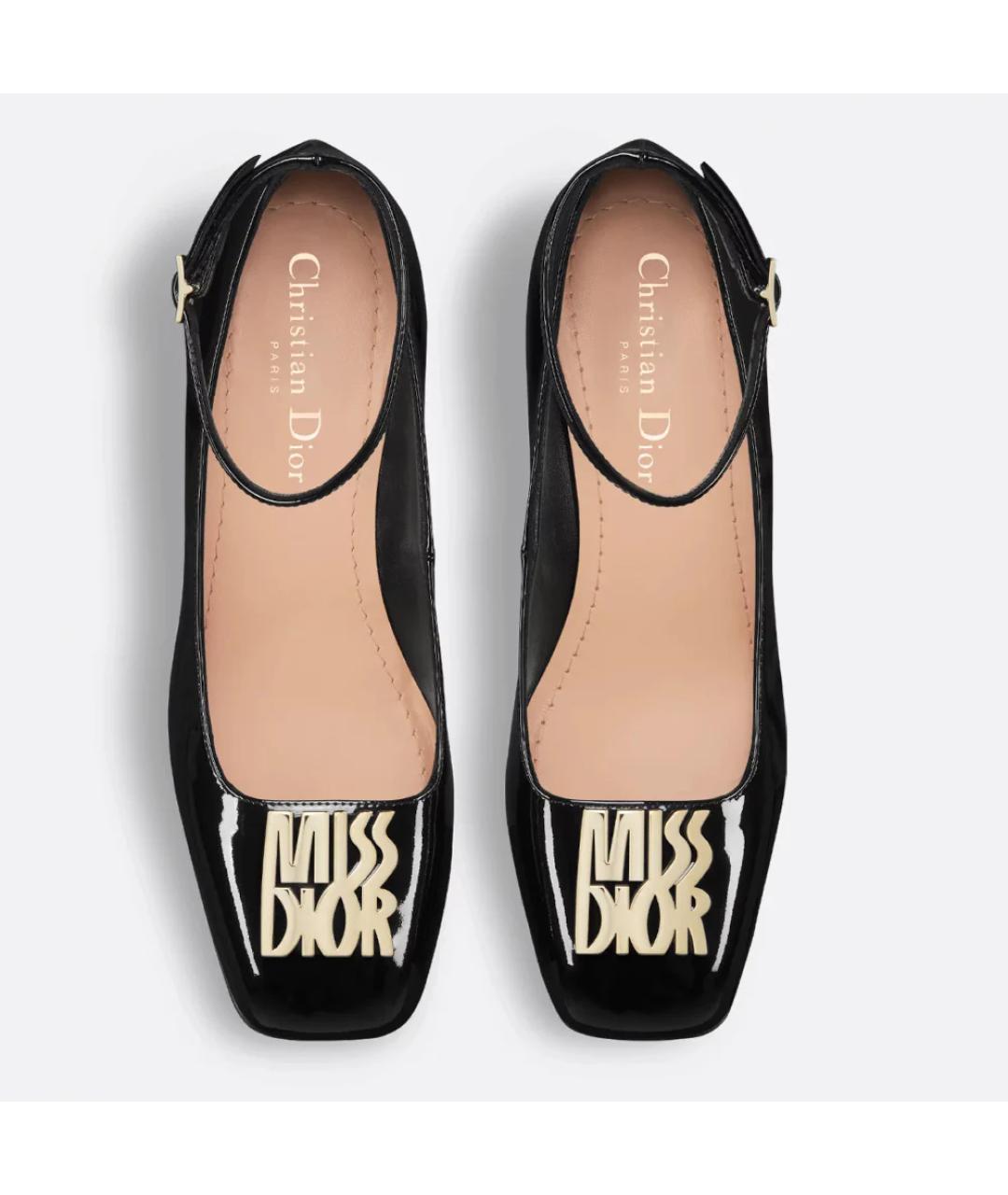 CHRISTIAN DIOR Черные туфли из лакированной кожи, фото 2