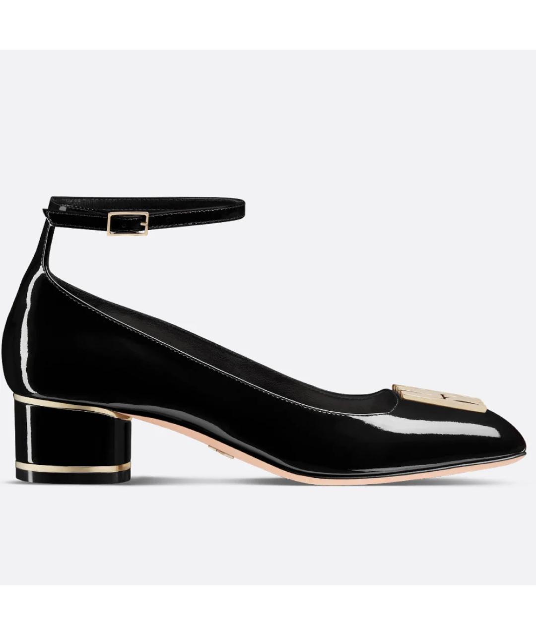 CHRISTIAN DIOR Черные туфли из лакированной кожи, фото 5