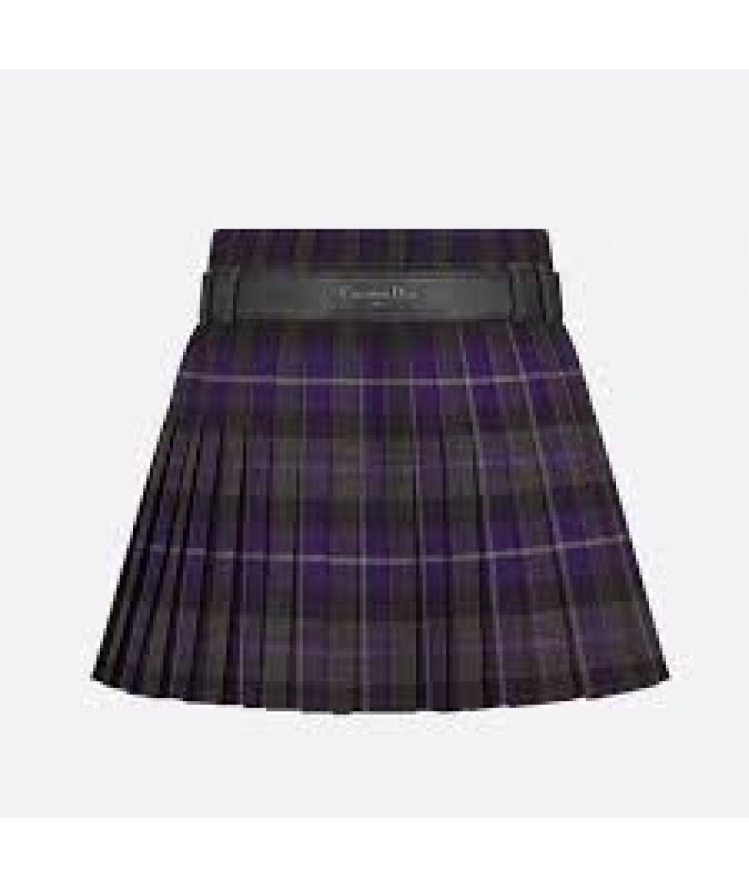 CHRISTIAN DIOR Фиолетовая юбка мини, фото 2