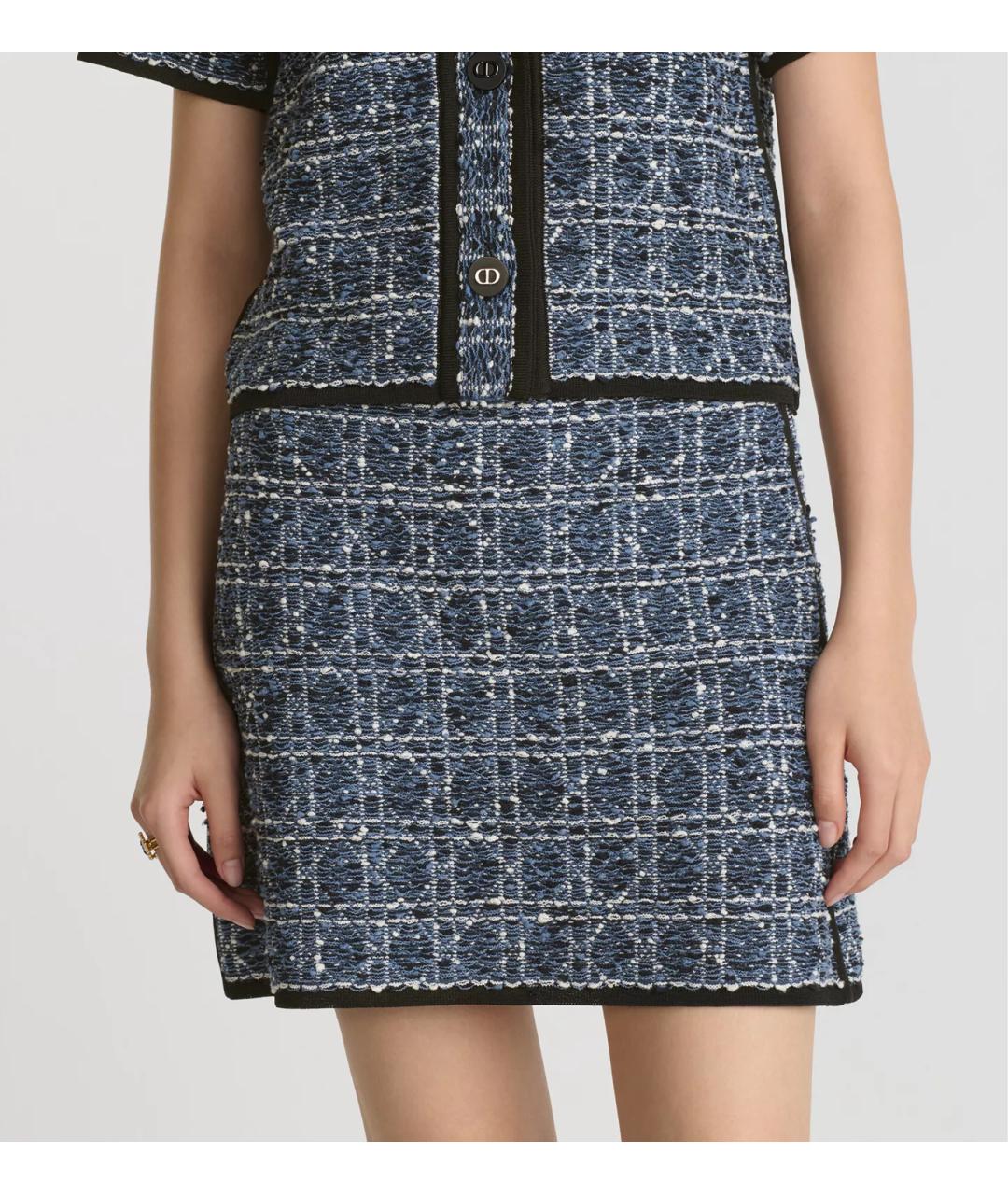 CHRISTIAN DIOR Темно-синяя юбка мини, фото 3