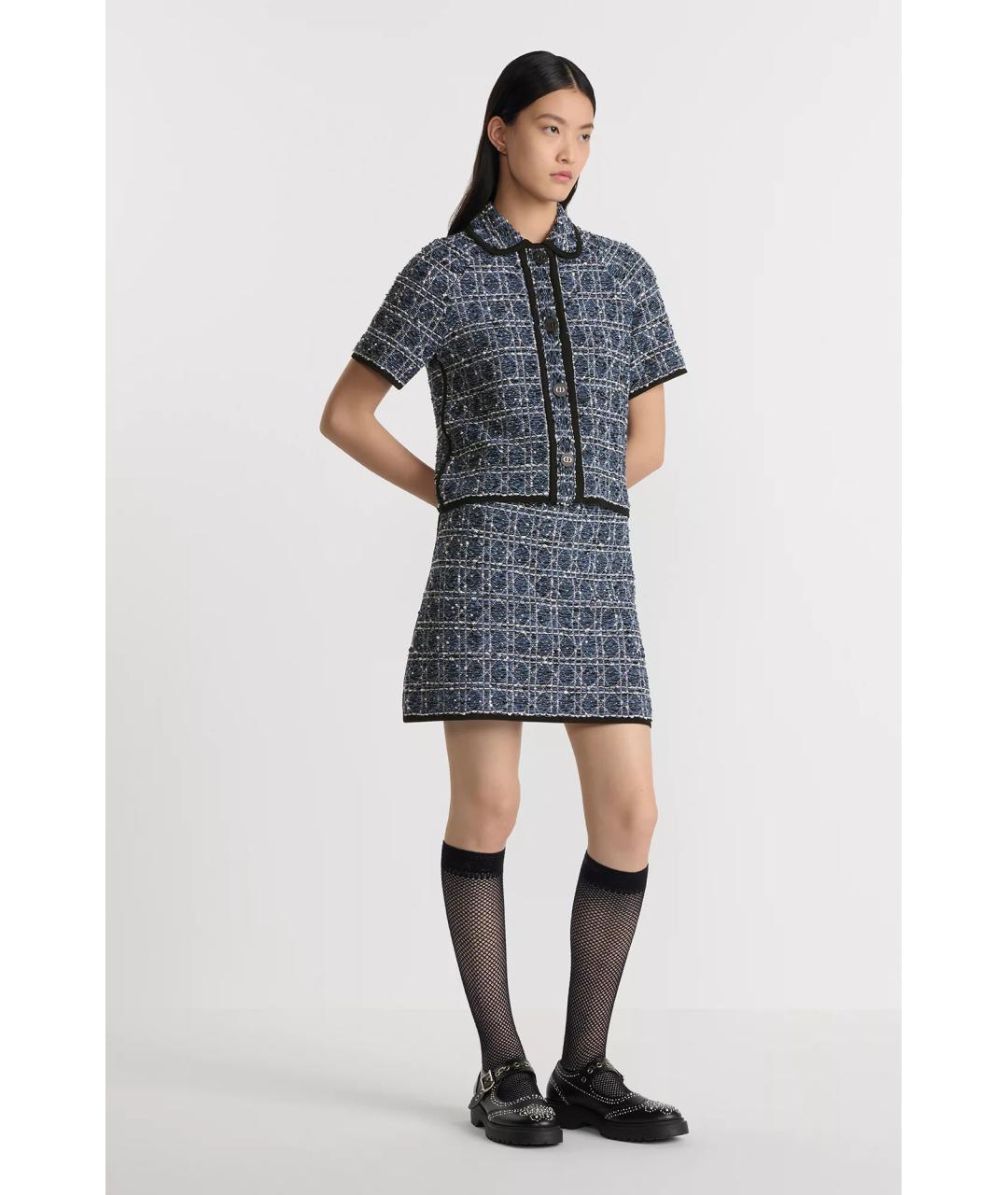 CHRISTIAN DIOR Темно-синяя юбка мини, фото 2