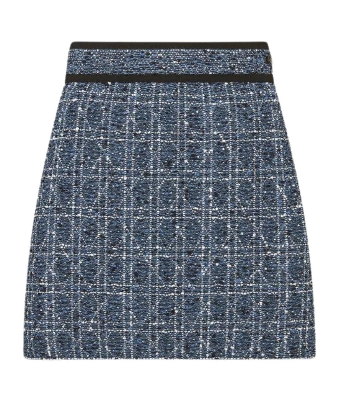 CHRISTIAN DIOR Темно-синяя юбка мини, фото 1