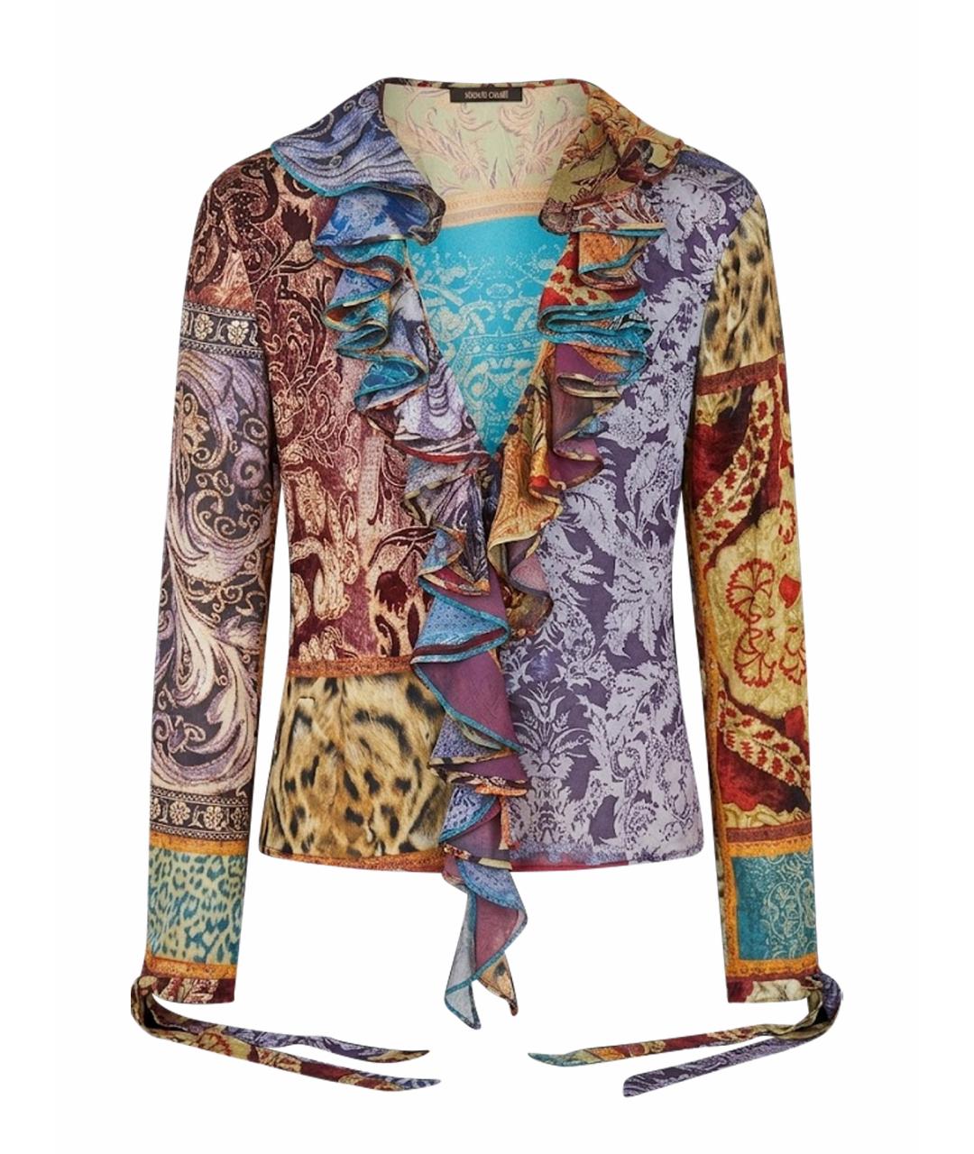 ROBERTO CAVALLI Мульти шелковая блузы, фото 1