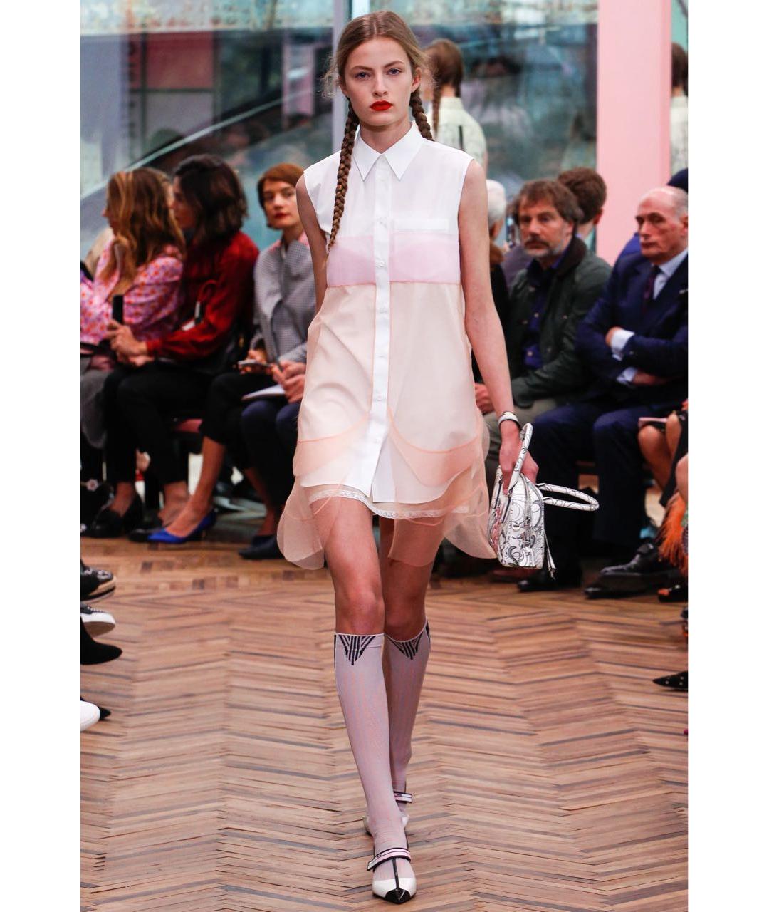 PRADA Розовое хлопковое повседневное платье, фото 3