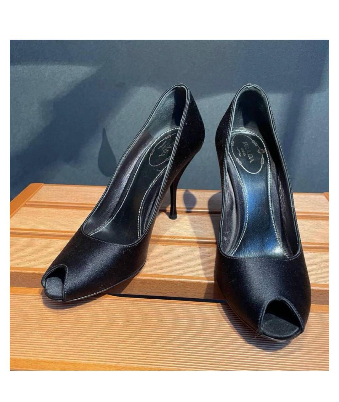 PRADA Черные текстильные туфли, фото 3