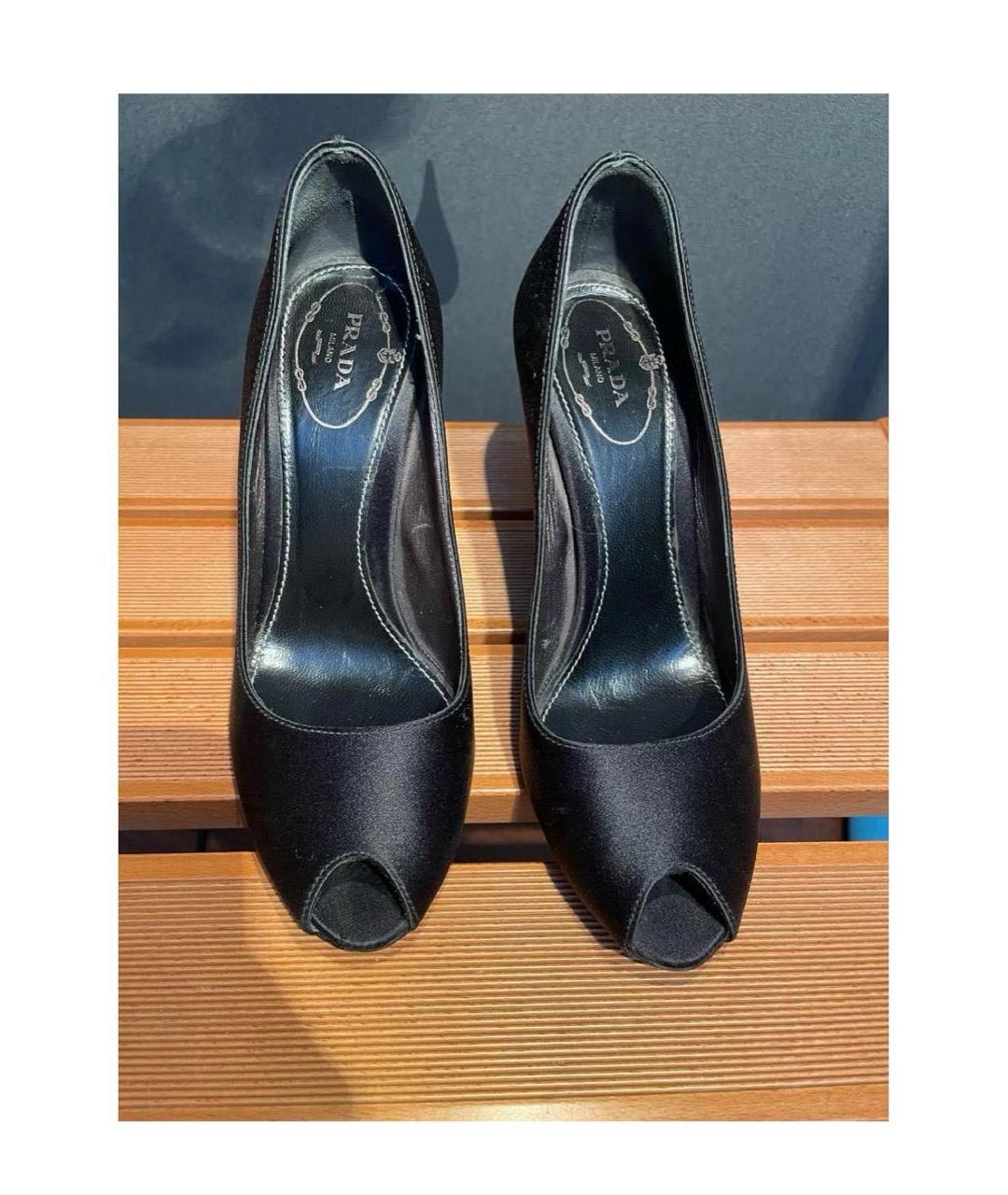 PRADA Черные текстильные туфли, фото 2