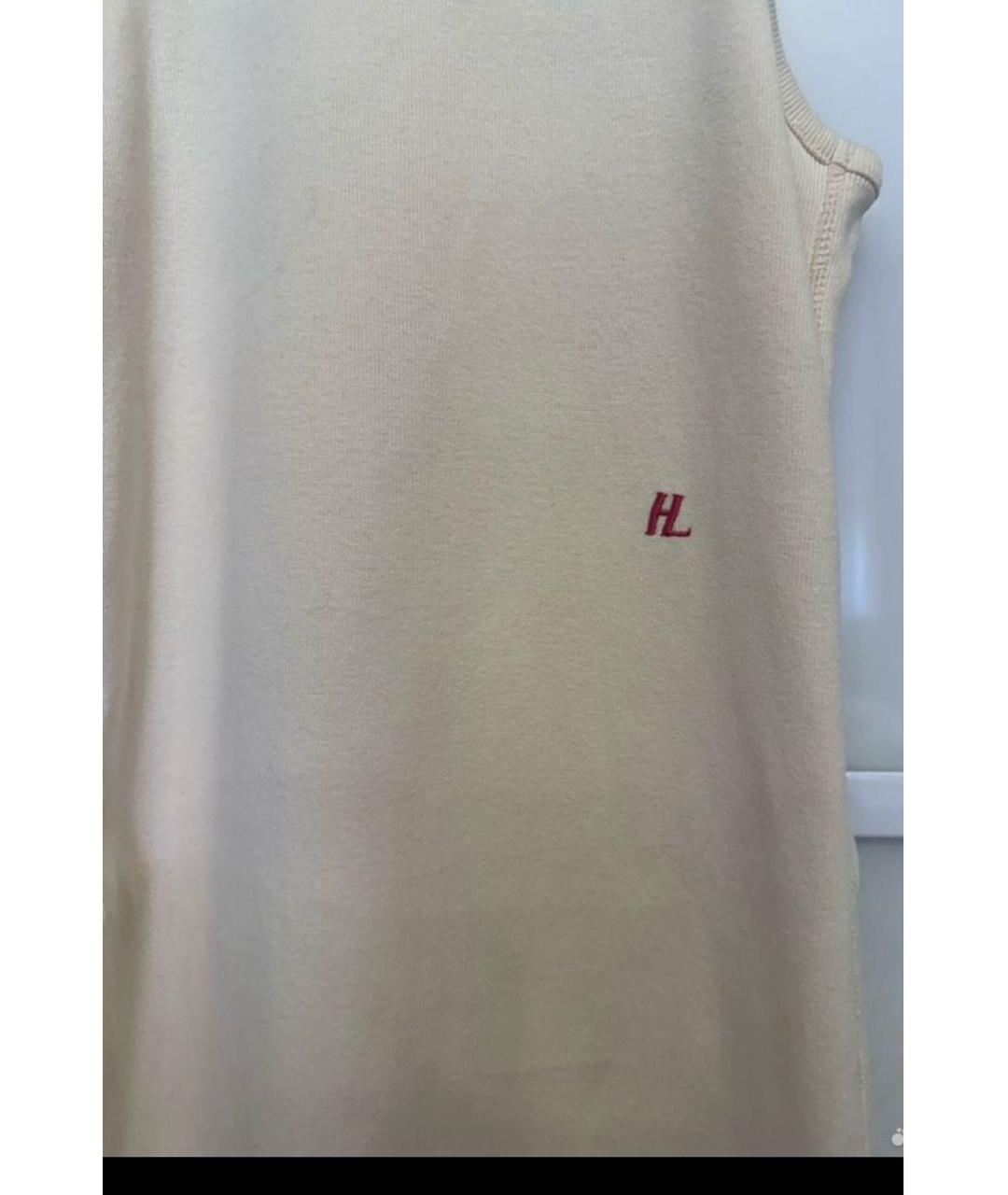 HELMUT LANG Бежевое хлопковое повседневное платье, фото 6