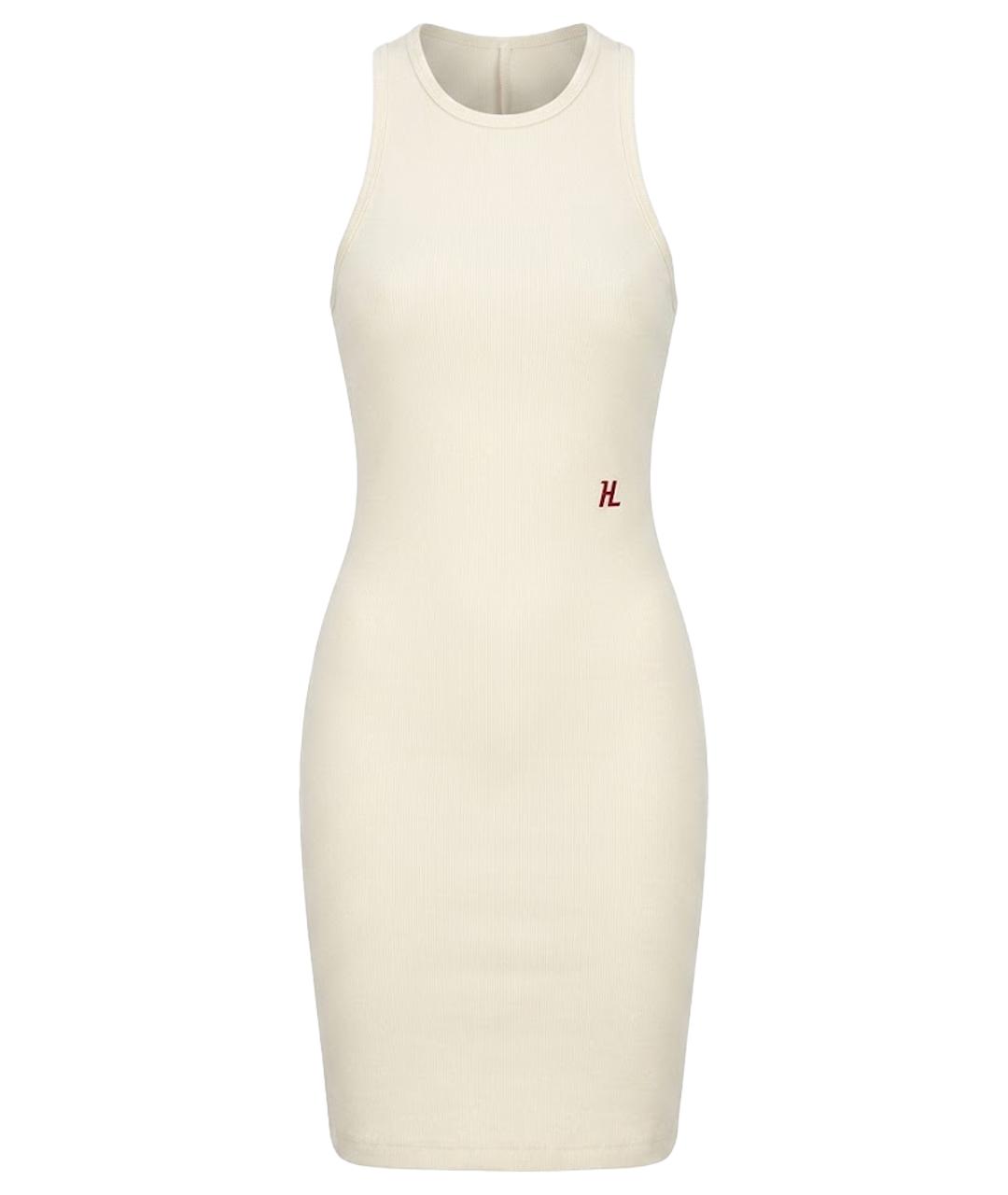 HELMUT LANG Бежевое хлопковое повседневное платье, фото 1