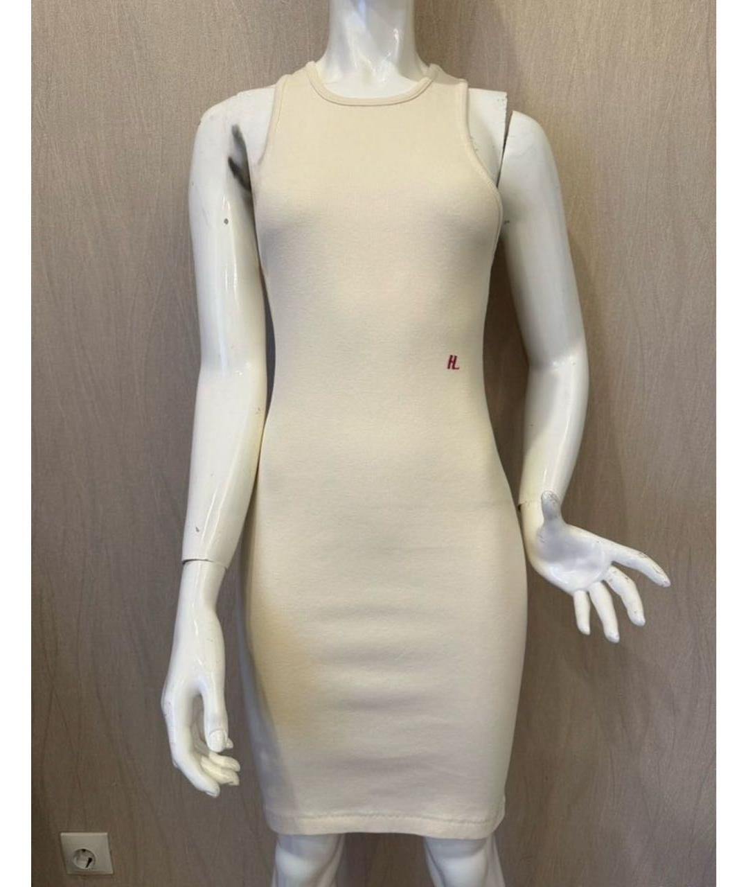 HELMUT LANG Бежевое хлопковое повседневное платье, фото 9