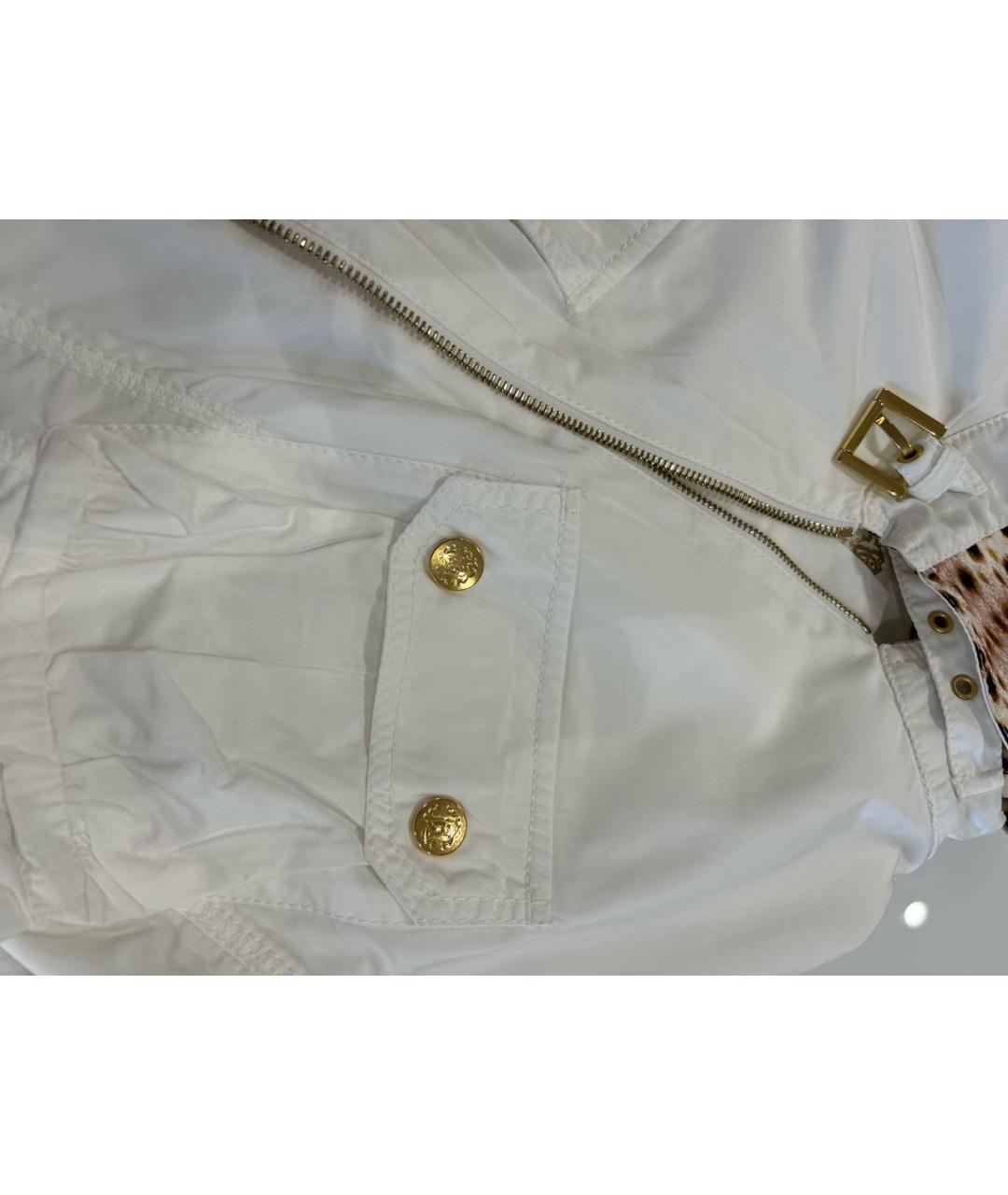 ROBERTO CAVALLI Белая полиэстеровая куртка, фото 4