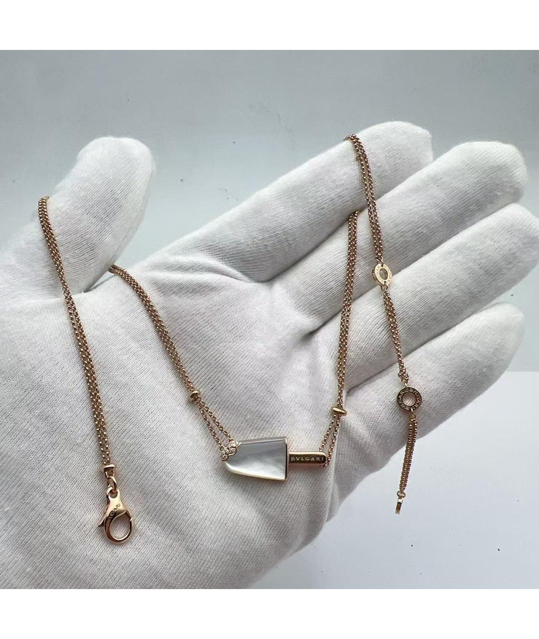 BVLGARI Золотая подвеска из розового золота, фото 3