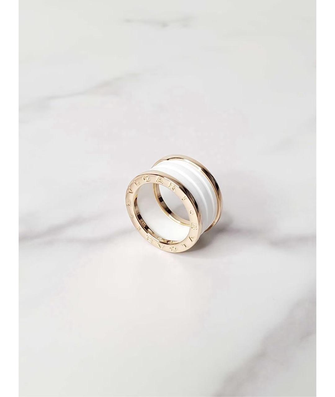 BVLGARI Белое кольцо из розового золота, фото 4