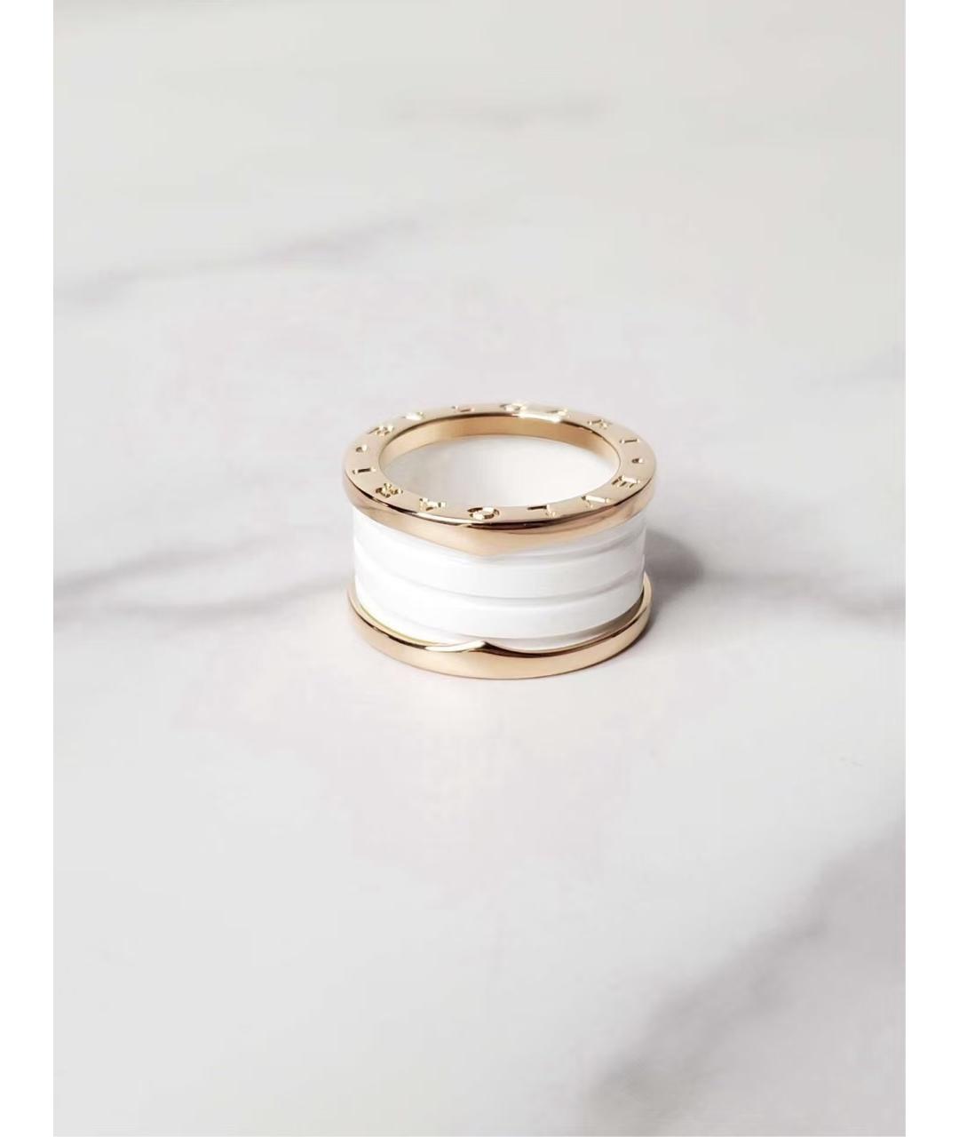 BVLGARI Белое кольцо из розового золота, фото 3
