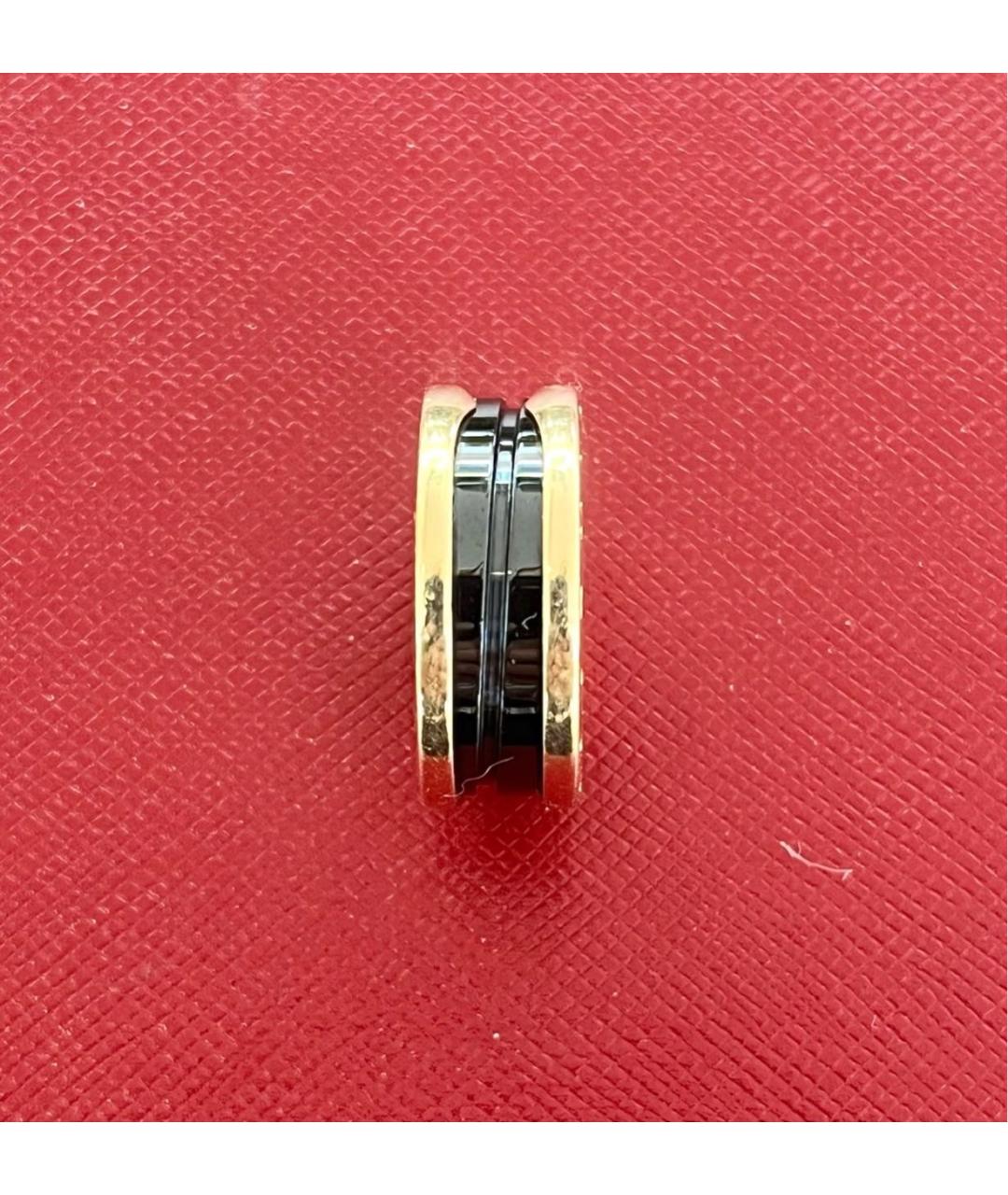 BVLGARI Черное кольцо из розового золота, фото 3