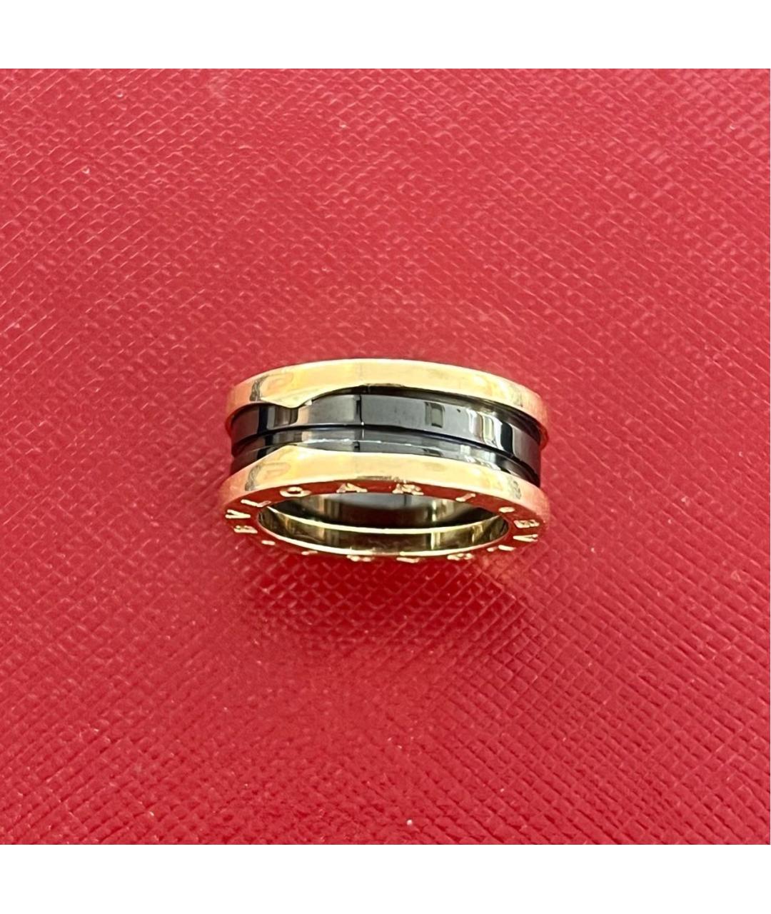 BVLGARI Черное кольцо из розового золота, фото 2