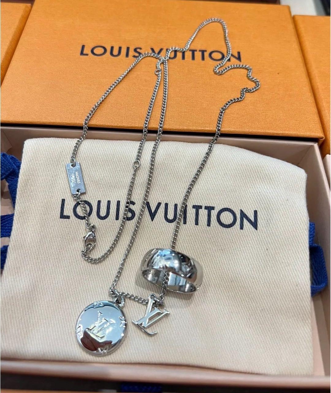 LOUIS VUITTON Серебряное металлическое колье, фото 6