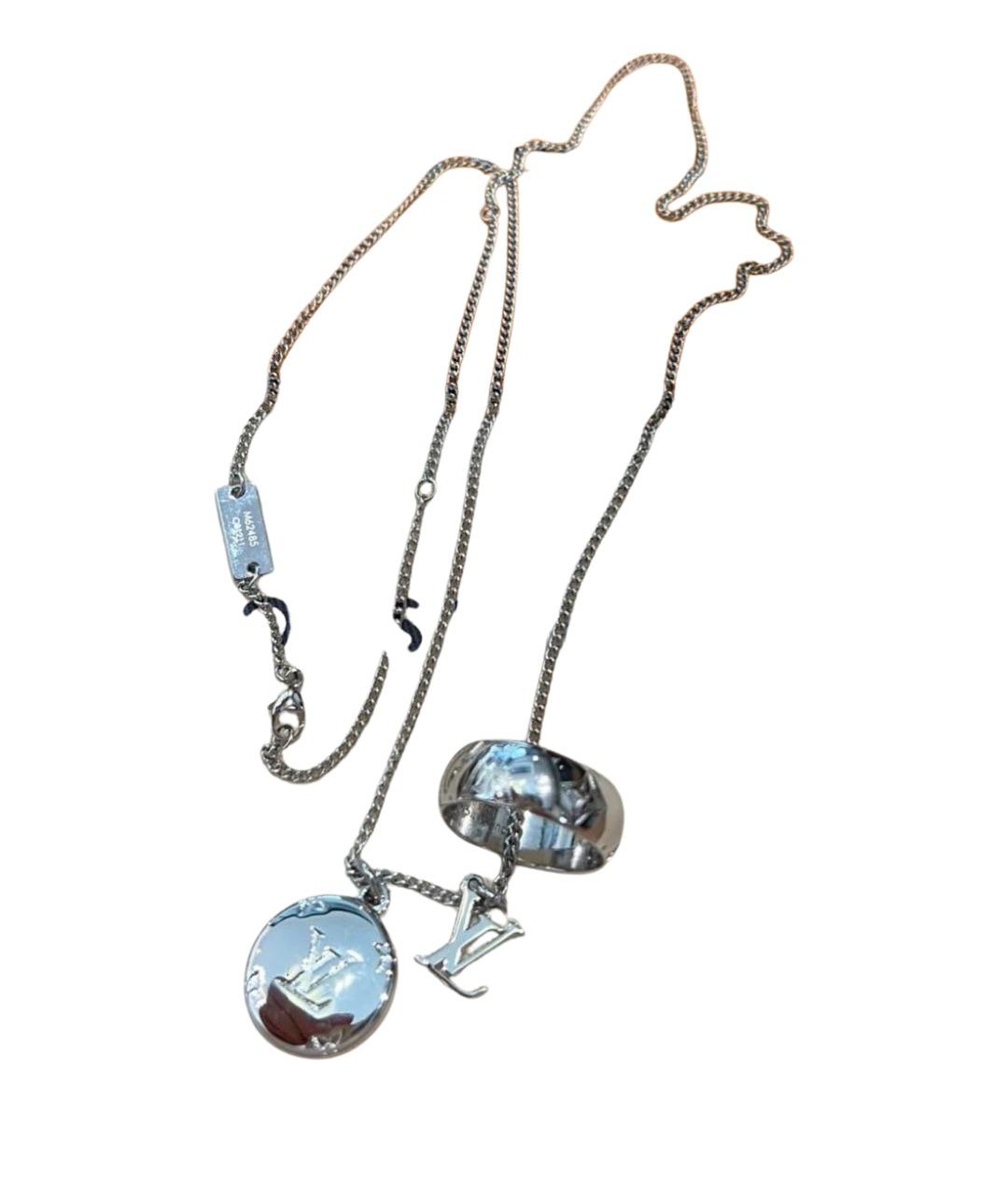 LOUIS VUITTON Серебряное металлическое колье, фото 1