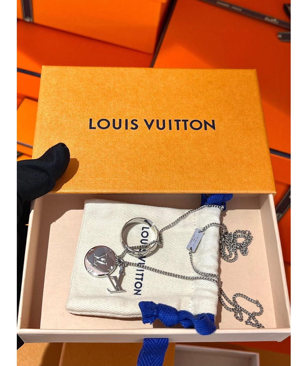 LOUIS VUITTON Серебряное металлическое колье, фото 2