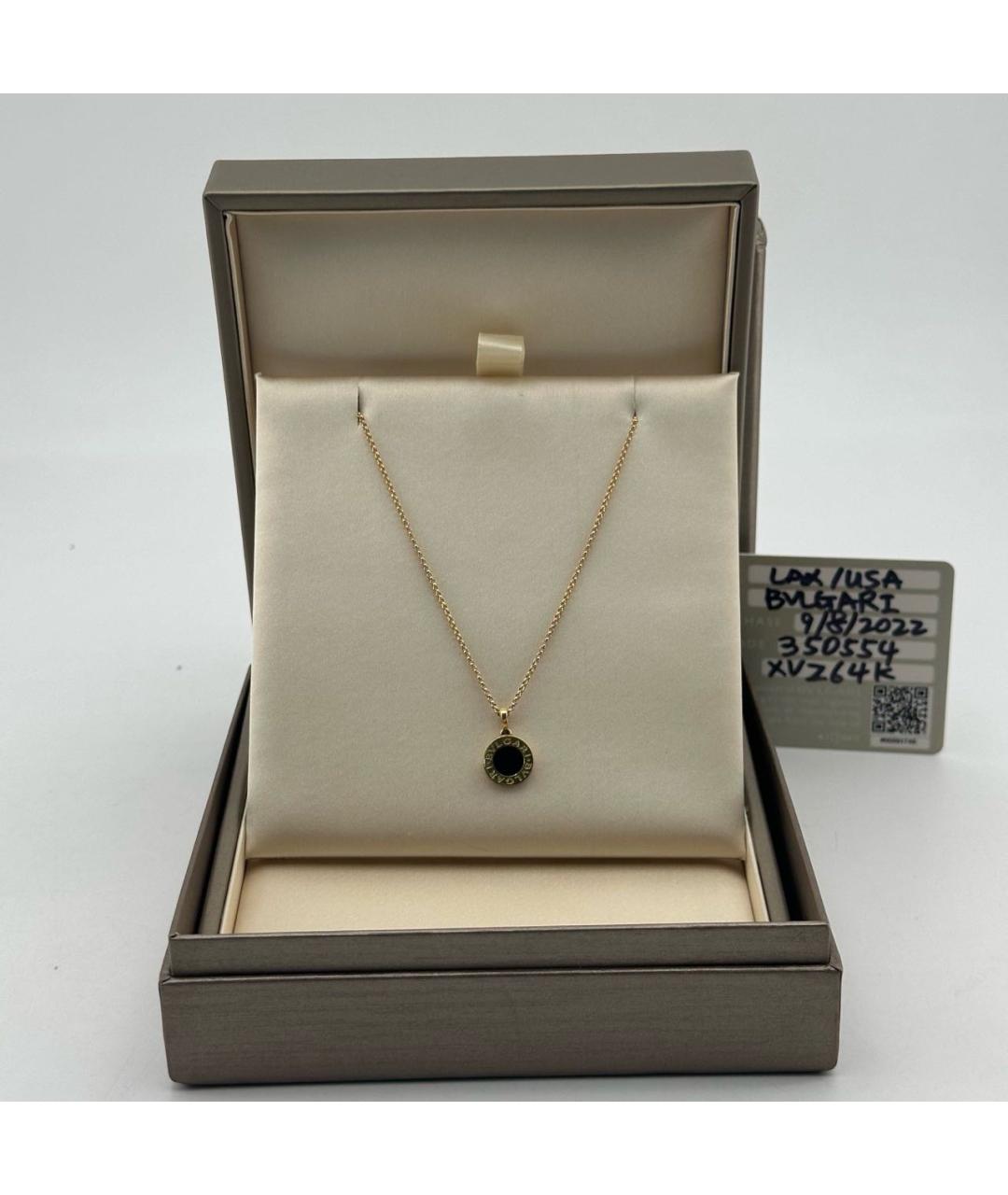 BVLGARI Черное колье из розового золота, фото 2