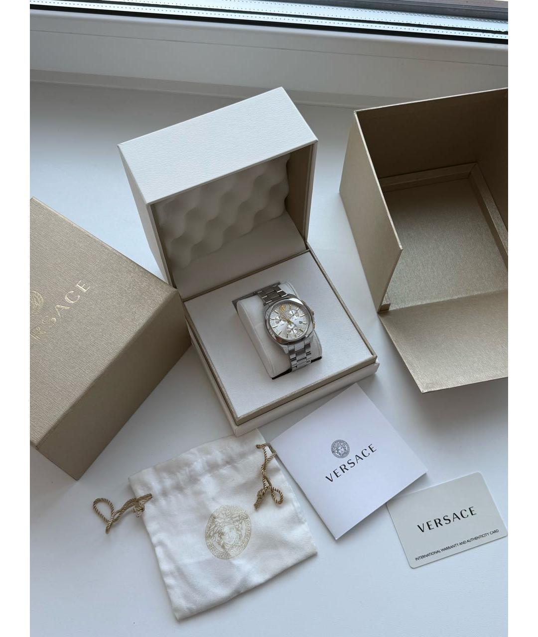 VERSACE Серебряные часы, фото 5