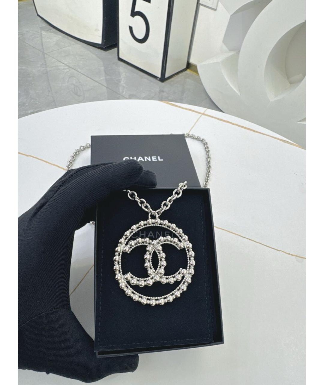 CHANEL Серебряное металлическое колье, фото 2