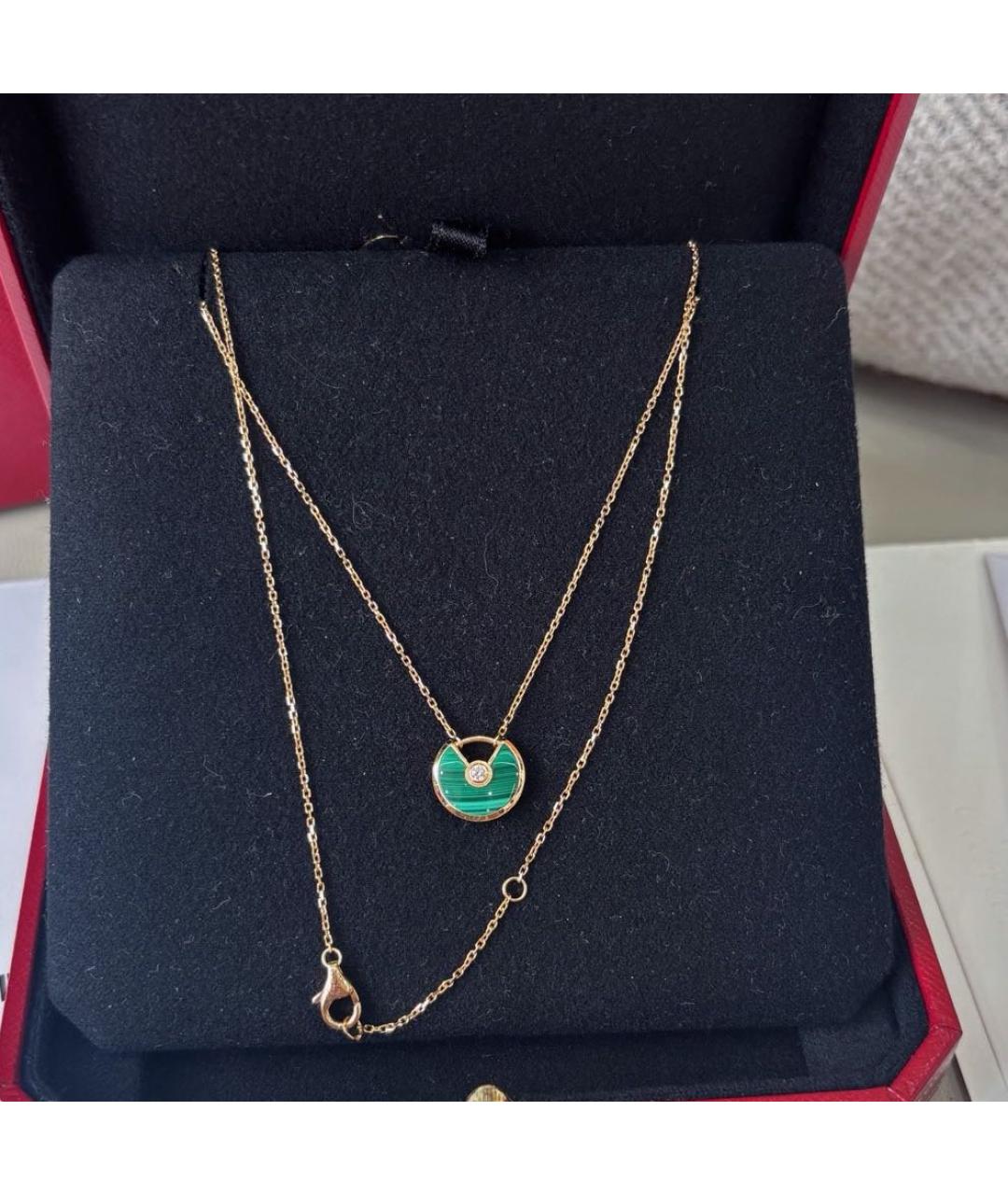CARTIER Зеленое колье из розового золота, фото 2
