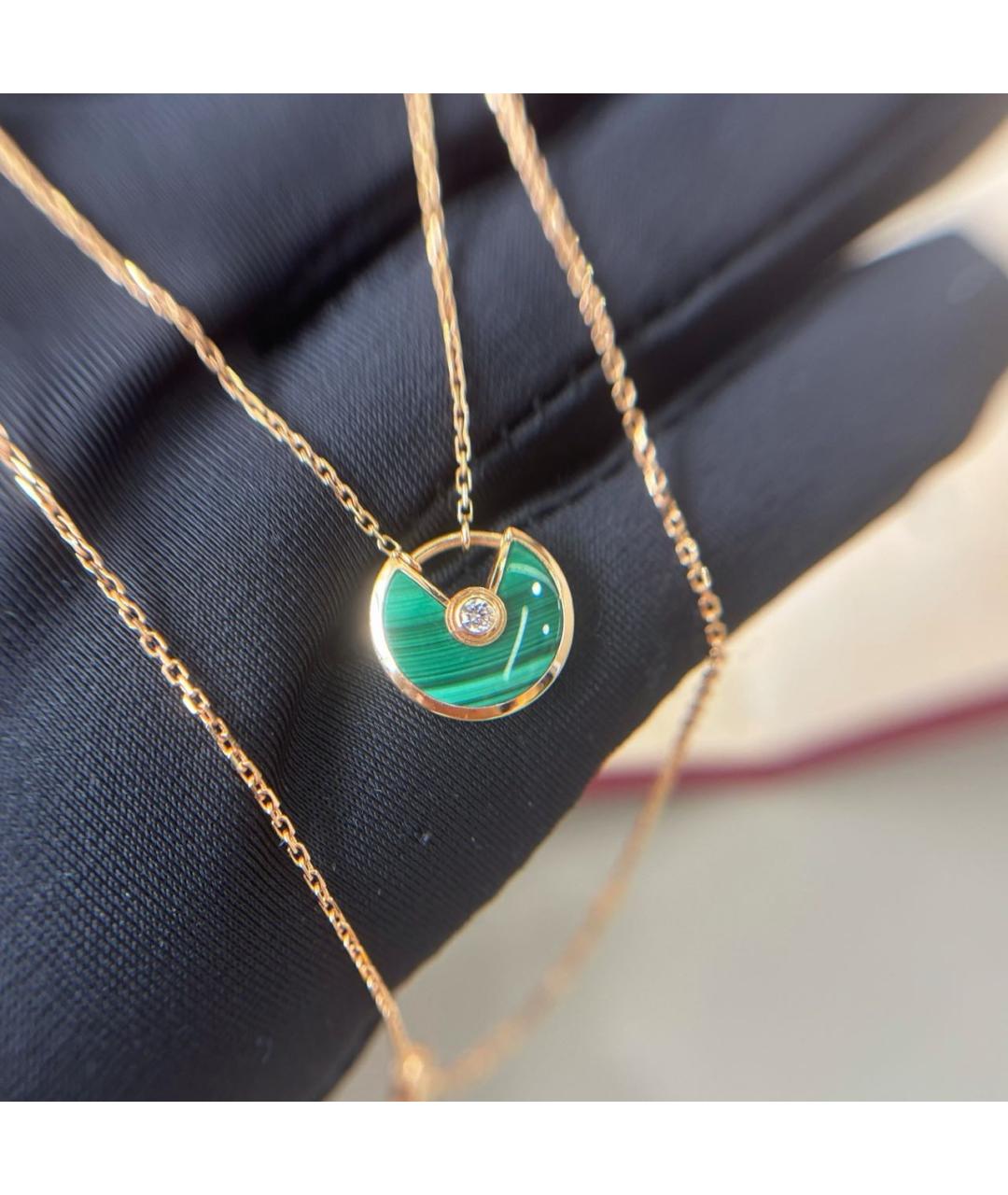 CARTIER Зеленое колье из розового золота, фото 5