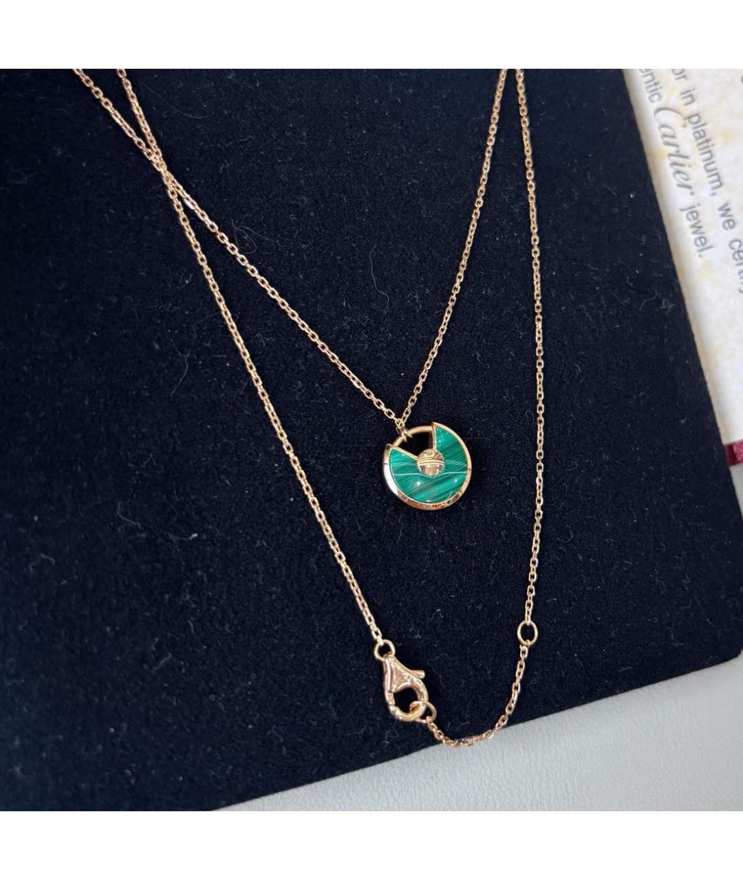 CARTIER Зеленое колье из розового золота, фото 4