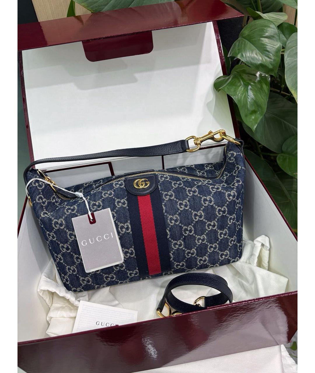 GUCCI Темно-синяя сумка через плечо, фото 2