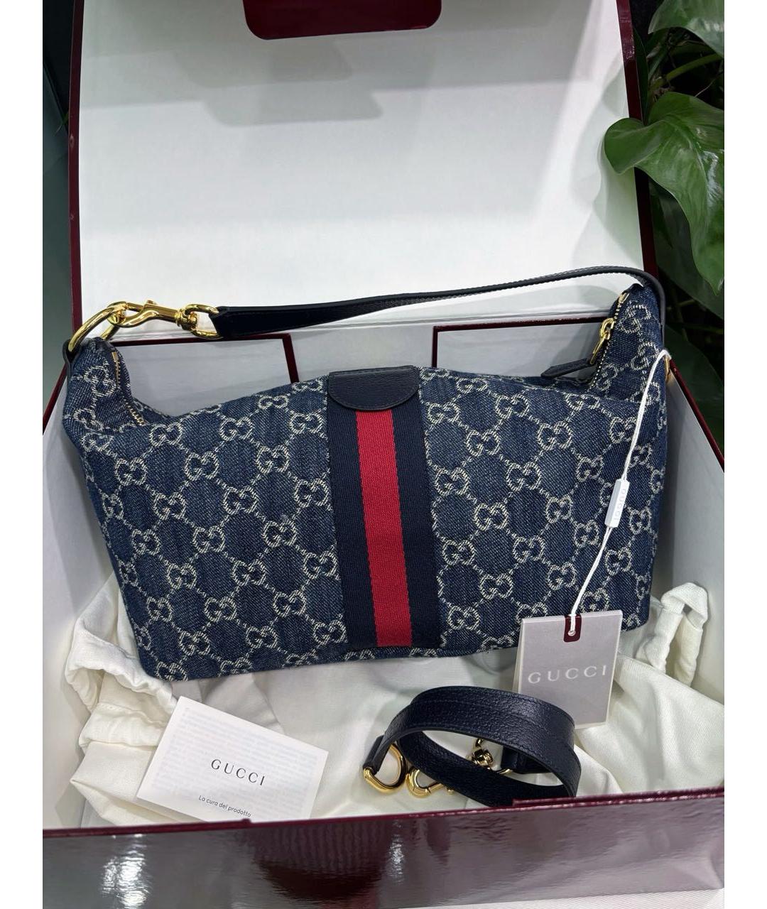 GUCCI Темно-синяя сумка через плечо, фото 5