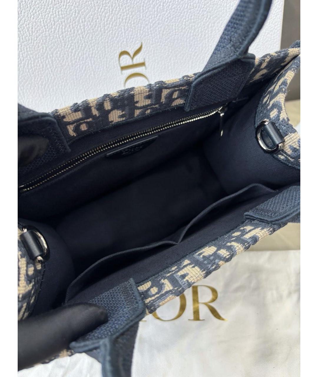 CHRISTIAN DIOR Темно-синяя сумка тоут, фото 7
